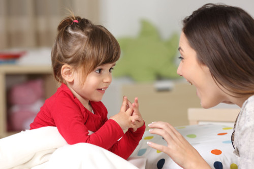 Picture of a parent raising an independent child with procedural language.